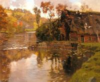 Thaulow, Frits - Cottage By A Stream